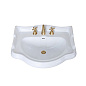 Раковина Kerasan Retro 104601*3 69 с 3 отверстиями под смеситель, белый