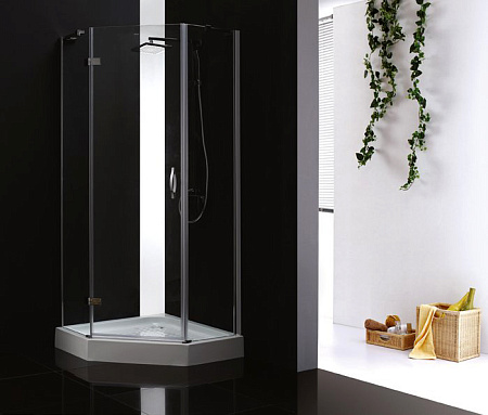 Душевой уголок Cezares Bergamo BERGAMO-W-P-1-90-C-Cr-L-IV прозрачное стекло антикальций