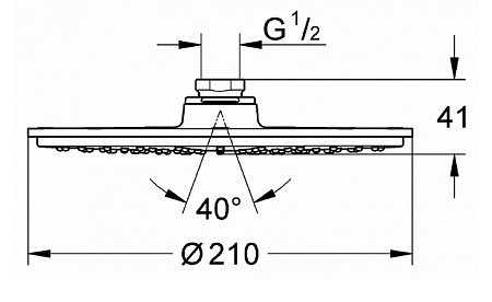 Верхний душ Grohe Rainshower Cosmopolitan 210 28368LS0