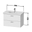 Тумба с раковиной Duravit XBase XB619001818 80 белый матовый - фото 2