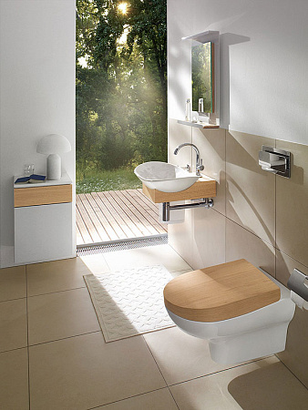 Чаша для унитаза подвесного Villeroy & Boch My Nature 561010R1 белый альпин CeramicPlus