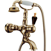 Смеситель Boheme Medici Ripresa 303-BSW для ванны с душевым гарнитуром, бронза/черный Swarovski