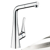 Смеситель Hansgrohe Metris 14821800 для кухонной мойки, нержавеющая сталь