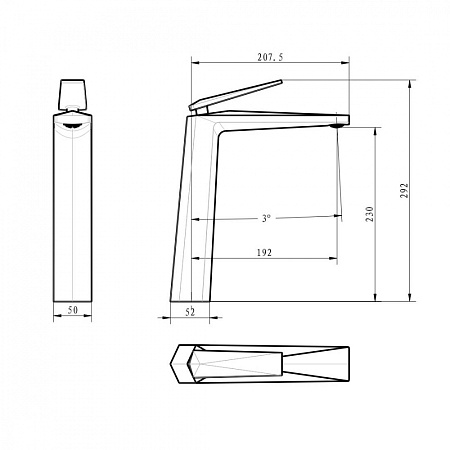 Смеситель Boheme Venturo 372-W для раковины, белый/хром