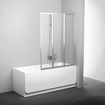 Шторка на ванну Ravak Supernova VS3 130 795V0100Z1 Transparent, белый Шторка на ванну Ravak Supernova VS3 130 795V0100Z1 Transparent, белый