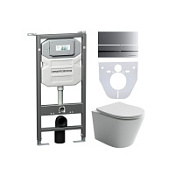 Комплект Ceramicanova Balearica CN6000_1002M_1000 подвесной унитаз + инсталляция + кнопка