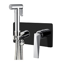 Гигиенический душ со смесителем Boheme Venturo 377-B черный/хром