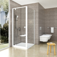 Душевой уголок Ravak Pivot PDOP2-100 + PPS-100 Transparent, белый