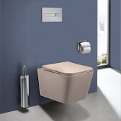 Унитаз подвесной Vincea Q-Line VT1-12MC ультратонкое сиденье с системой микролифт, капучино матовый