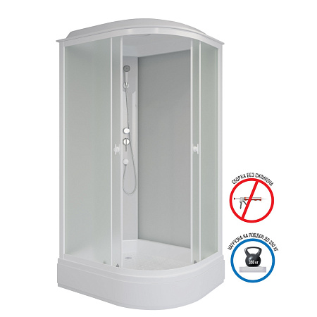 Душевая кабина Niagara Promo P120/80/26L/MT 120x80x215 L стекло матовое/профиль белый