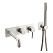 Смеситель Boheme Uno 464-3-NB для ванны с душем, никель брашированный