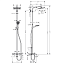 Душевая стойка Hansgrohe Crometta 27298000 с термостатом, хром - фото 2