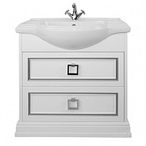 Тумба с раковиной Tessoro Foster TS-F9080-C-W-S 80 белый с патиной серебро Тумба с раковиной Tessoro Foster TS-F9080-C-W-S 80 белый с патиной серебро