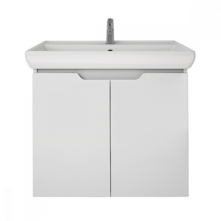 Тумба с раковиной Dreja Q Plus (D) 99.1005 70 белый глянец