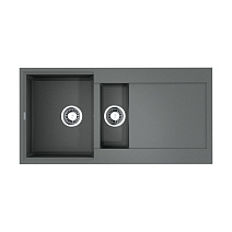 Кухонная мойка Omoikiri Sakaime 100-2-GR 50x100x20 Leningrad Grey