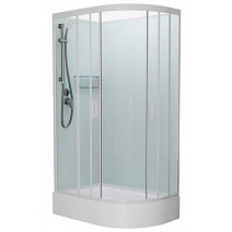 Душевая кабина Frank F412/1L М White 120x80 без крыши, стекло матовое, белый