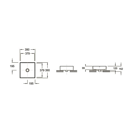 Раковина Jacob Delafon Delta E90011-0 39 белый