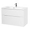 Тумба с раковиной BelBagno Marino MARINO-H60-900-2C-SO-BL-P + BB900/450-LV-MR-PR 90 bianco lucido