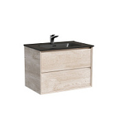 Тумба с раковиной Sancos Marmi 2.0 MR2.070EG 70 дуб галифакс натуральный/черный