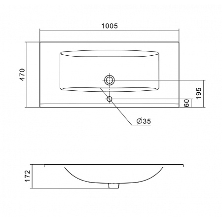 Мебельная раковина Aquaton Элина 1WH501627 100 белый