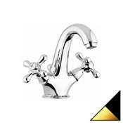Смеситель Emmevi Deco Classic 12013NO для раковины, черный/золото