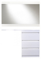 Мебель для ванной напольная El Fante Даллас 120 R 3 ящика, пленка, белый