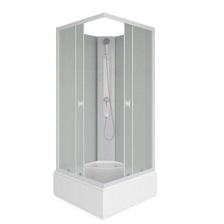 Душевая кабина Niagara Promo P100/26Q/MT/BK 100x100x195 L/R стекло матовое/профиль белый