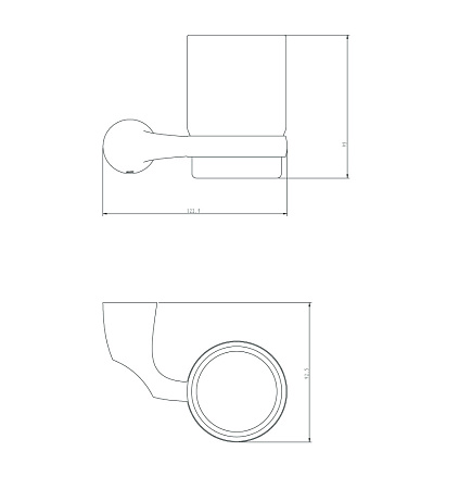 Держатель зубных щеток одинарный RUSH Devon DE75310 хром