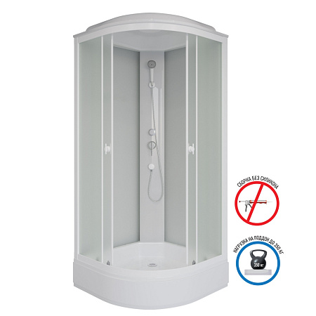 Душевая кабина Niagara Promo P80/26/MT 80x80x215 L/R стекло матовое/профиль белый