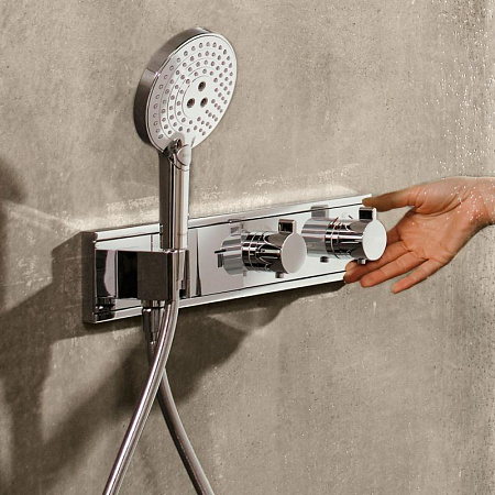 Термостат Hansgrohe RainSelect 15355400 для душа, белый/хром