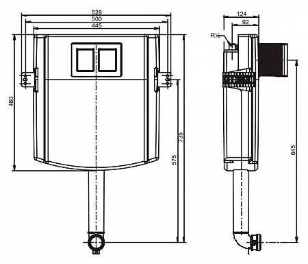 Смывной бачок скрытого монтажа Sanit INEO 95.720.00..0000