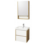 Мебель для ванной Aquaton Сканди 1A251701SDZ90 55 2 ящика, белый/дуб рустикальный