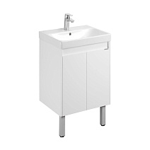 Тумба c раковиной Aquaton Сканди 1A278801SD010 55 с дверками, белый/белый матовый