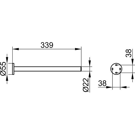 Полотенцедержатель Keuco Plan 14923370000 черный матовый