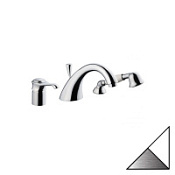 Смеситель Emmevi Tiffany 60120BC для ванны с душем, белый/хром