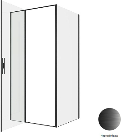 Душевой уголок Allen Brau Priority 3.31030.BBA + 3.31045.BBA 100x90 черный браш