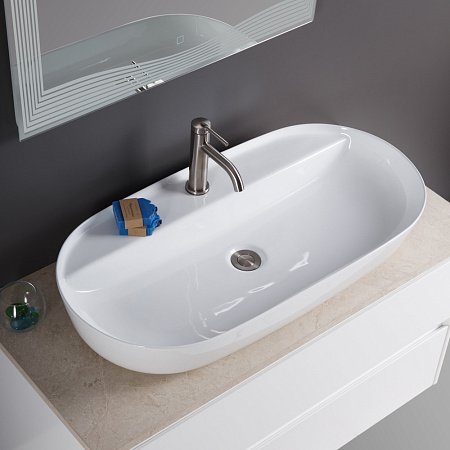 Раковина накладная BelBagno BB1347 41x81x13.5 белый