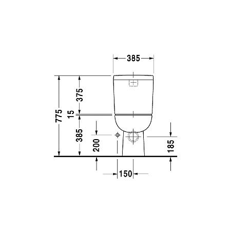 Чаша для унитаза-компакта Duravit D-Code 21180900002 горизонтальный выпуск