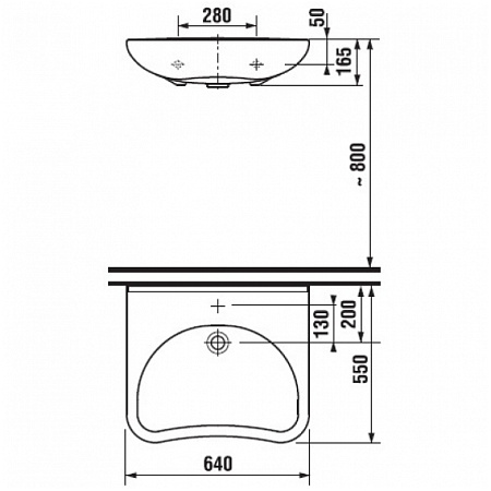 Раковина Jika Mio 8137140001049 64x55x16,5 белый
