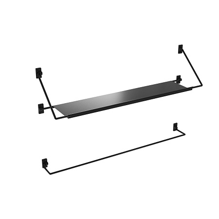Полка-вешалка Niagara Nova NG1020B 120 черный матовый