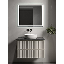 Мебель для ванной со столешницей Sancos Snob R 80 SNR80CE+TT80A1 Beige Soft/Black Sky