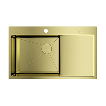 Кухонная мойка Omoikiri Akisame 86-L Side-LG 86x51x20 светлое золото