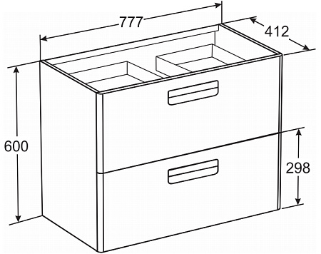 Тумба с раковиной Roca Gap ZRU9302740 80 см, фиолетовая