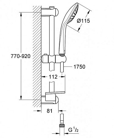 Душевой гарнитур Grohe Euphoria 27267001