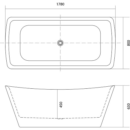 Акриловая ванна Aquatek Верса AQ-4880 178x80 белый