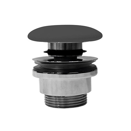 Донный клапан GSI SPARES PCS26 сlick-сlack для раковины с переливом черный матовый 