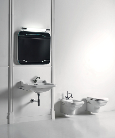 Раковина Kerasan Waldorf 4140K1bi/cr*3 60 c 3 отверстиями под смеситель, белый