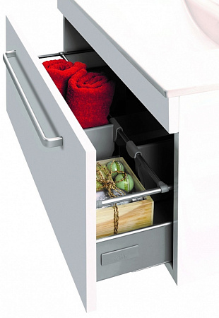 Тумба с раковиной Dreja Aston 120 белый глянец