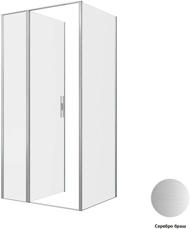 Душевой уголок Allen Brau Priority 3.31029.BA + 3.31044.BA 100x90 серебро браш