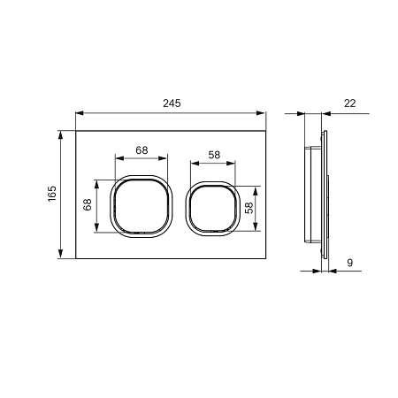 Кнопка смыва IDDIS Unifix UNI04CHi77 хром матовый